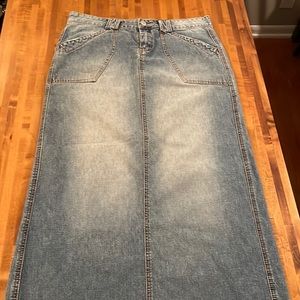 Union bay long denim jean skirt
